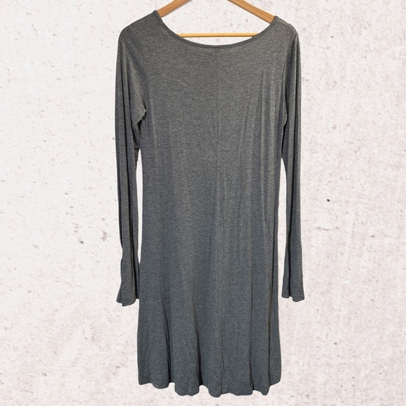 Stetson Gray Long Sleeve Scoop Neck Dress - Picture 2 of 4
